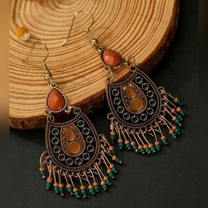 🌻Western Bohemian Beaded Tassel earrings